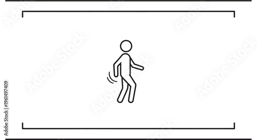Minimalist graphic representing a figure with dynamic energy lines indicating sensation or