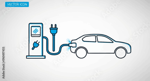 Electric car charging station plug.