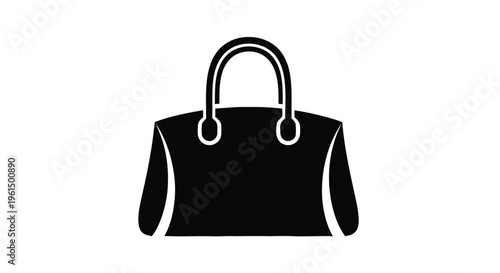 Vector illustration of handbag icon, simple style