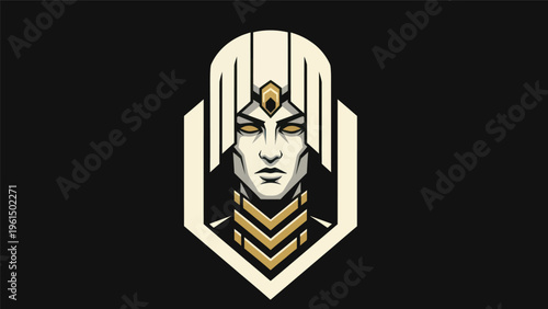 Abstract figure illustration on dark background