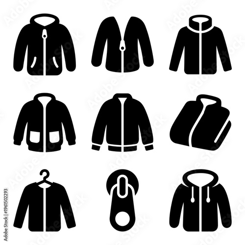 Collection of Various Hoodies and Jackets for Casual Wear.