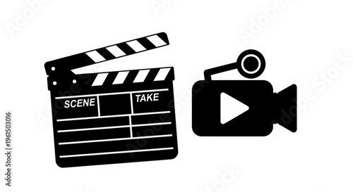 Film making production tools icons.