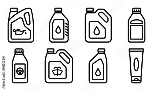 Car fluids canisters and chemical products including engine oil washer fluid grease and lubricants