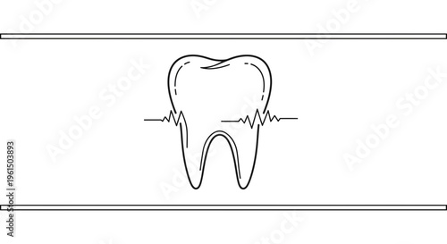 Conceptual illustration depicting dental vitality and overall oral health with a pulsating tooth