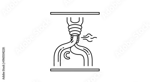 Human respiratory system medical diagram showing trachea bronchi and clear airflow condition