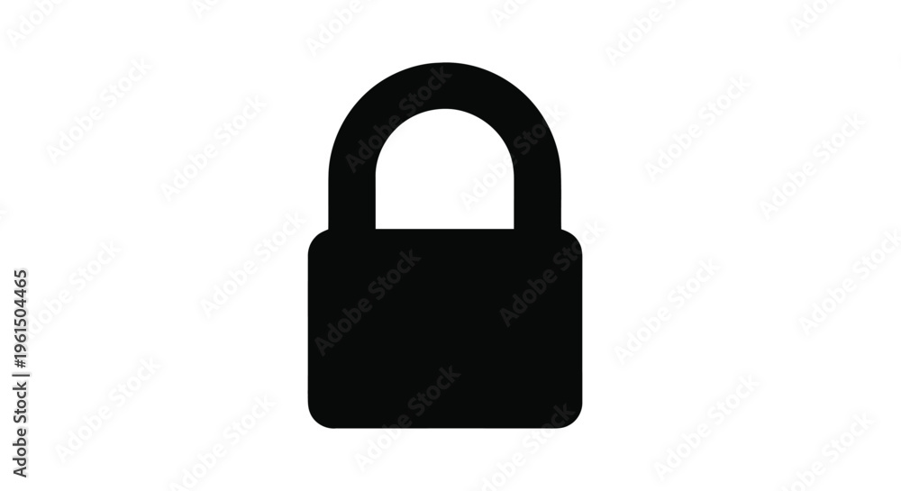 Fototapeta premium Vector illustration&nbsp;of black padlock icon