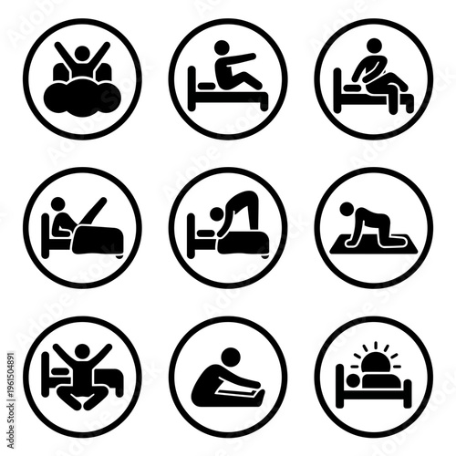 Collection of Iconic Medical and Health Care Symbols.