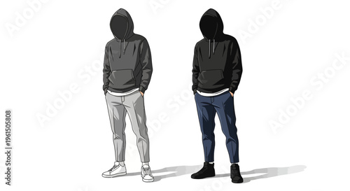 Two young men in hooded sweatshirts.