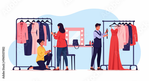 Fashion Designers At Work.