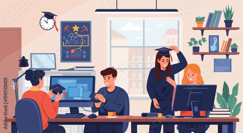 People Working Office Team.