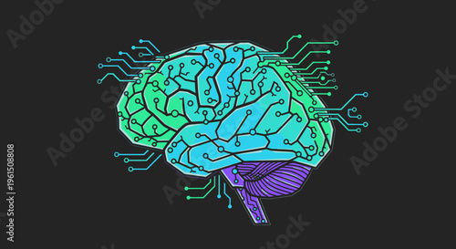 Brain with circuit board details.