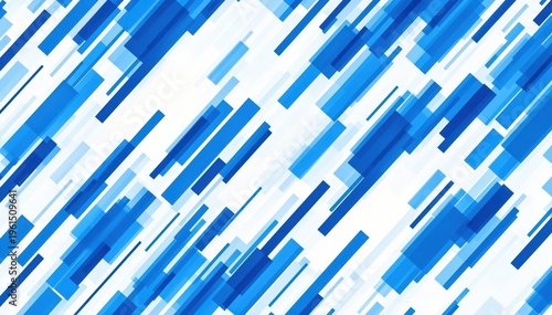 Abstract Blue Geometric Shapes: A dynamic visual of overlapping blue geometric shapes creating a sense of movement and depth. Evoking energy and modernity.