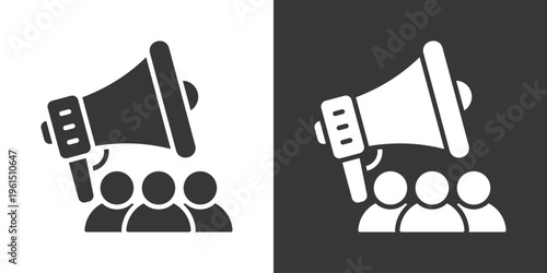 Audience Icon Set Vector Collection Isolated In Black And White