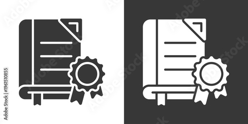 Hardcover Icon Set Vector Collection Isolated In Black And White