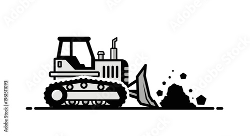 Bulldozer construction equipment heavy machinery.