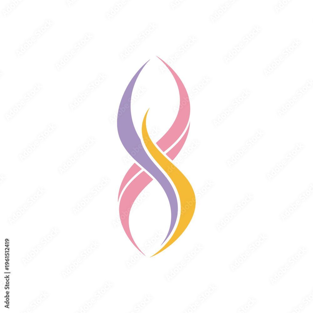 Obraz premium Abstract Swirls of Color Forming an Elegant Infinity Symbol.