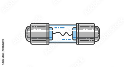 Detailed view of a fuse.