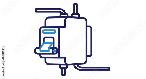 Industrial Machine Control Panel Device.