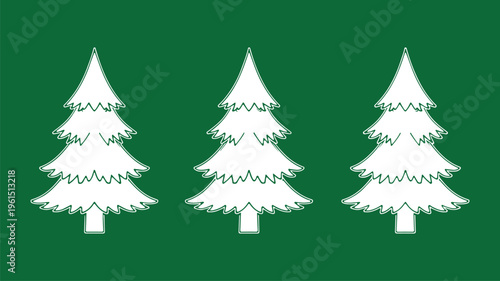 pine tree vector pattern, forest nature illustration, evergreen tree icons, christmas tree background, woodland design elements