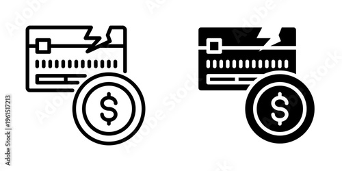 Broken icon, element icon for design branding, print, and digital media