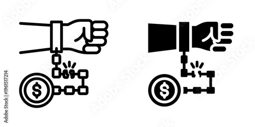 Debt icon, element icon for design branding, print, and digital media