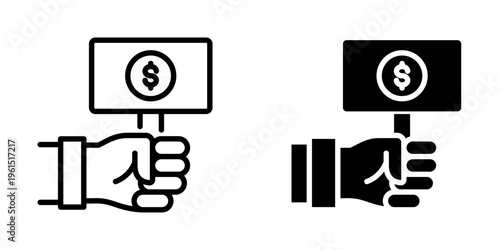 Bid icon, element icon for design branding, print, and digital media