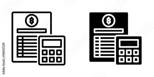 Budgeting icon, element icon for design branding, print, and digital media