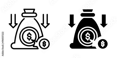 Loss icon, element icon for design branding, print, and digital media