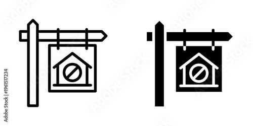 Foreclosure icon, element icon for design branding, print, and digital media