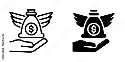 Angel investor icon, element icon for design branding, print, and digital media