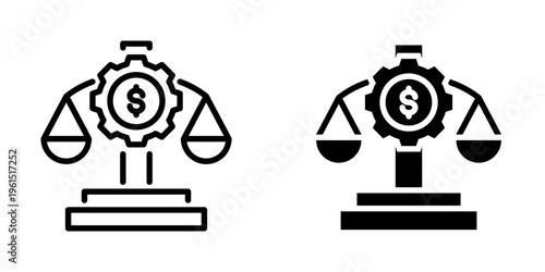 Balance scale icon, element icon for design branding, print, and digital media