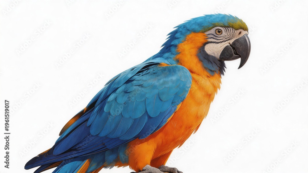Fototapeta premium Blue and orange parrot