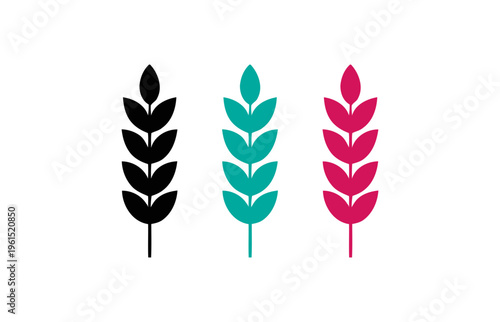 Set of wheat sheaves in different colors