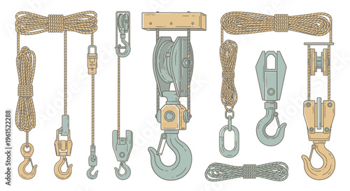 Collection of various metal hooks.