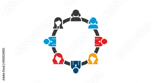 Diverse People in a Circle Network.