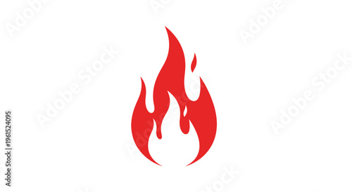 Flame icon symbol fire burning hot.