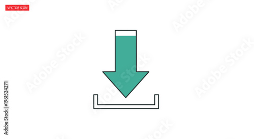 Green arrow pointing down symbol.