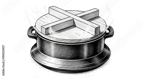 Steaming Donabe Pot with Wooden Lid