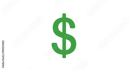 Green dollar sign symbol icon 1.