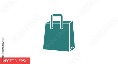 Green Shopping Bag with Handles.