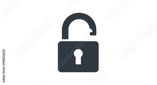 Free Download Open Padlock with Keyhole Visible. - GFXLoad