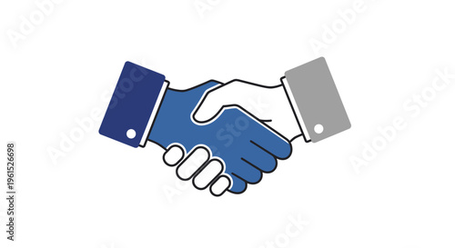 Two businesspeople shaking hands together.