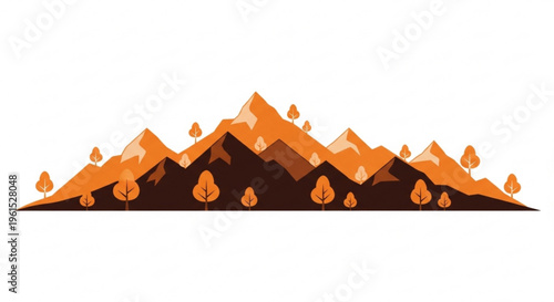 Burning orange mountains with flames on fire natural disaster scene with wildfires spreading rapidly across landscape