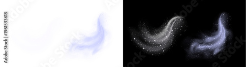 Konstfotografi PNG image of Collection of swirling silver and lavender glittering magical dust
