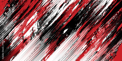 Gaming esport background striking stripes electric banner vector illustration design red black grunge brush wing comic pattern modern abstract concept livery stripes decal paint splash splatter.eps 10