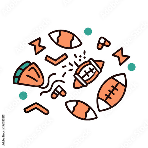 Football and Snacks Explosion