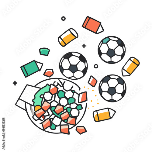 Football and Snacks Explosion