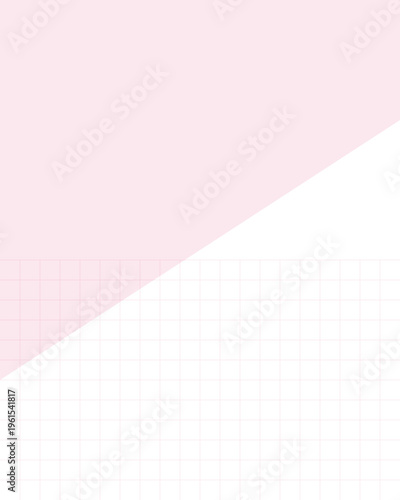 SNS投稿に使える斜めツートンのグリッド背景 縦長レイアウトのシンプルデザイン。Instagramストーリーや広告に使えるピンクのバイカラー方眼背景。
