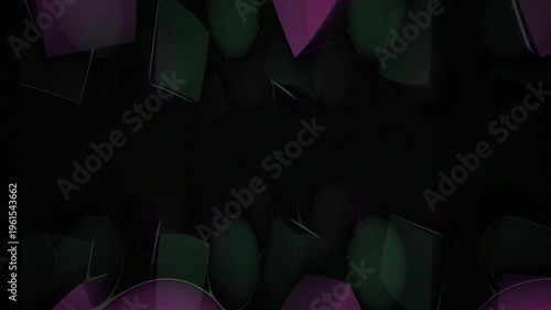 Glowing green traffic lights at night.