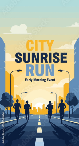 Inspiring City Sunrise Run: Early Morning Event Promoting Fitness and Healthy Living for Everyone